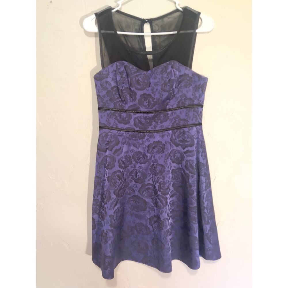 TeezeMe Purple Floral Print Dress